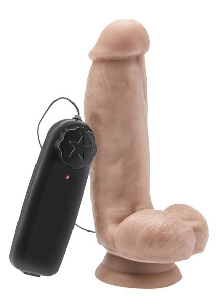 Gruby Penis Z Płynną Regulacją Wibracji - Get Real 6 Inch Dildo Vibrating 16,5Cm zdjęcie 2