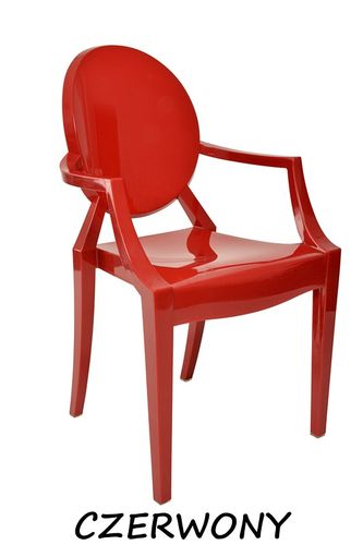 Krzesło Dankor Design Louis Ghost czarny na Arena.pl