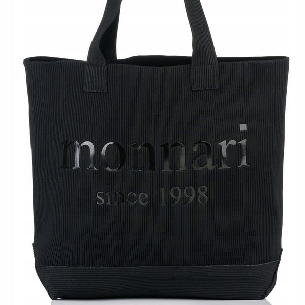 Monnari torebka shopper poliester czarny zdjęcie 2