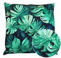 Poduszka WODOODPORNA UV ogrodowa dekoracyjna MONSTERA ZIELONA 40x40 + wkład