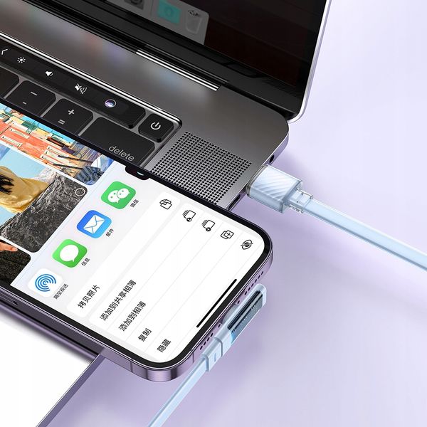 mcdodo kabel kątowy usb lightning płaski 36w do iphone 13 14 zdjęcie 3