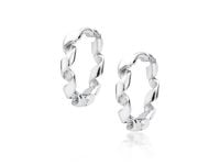 Rodowane srebrne kolczyki koła kółka spiralki srebro 925 Z1738E