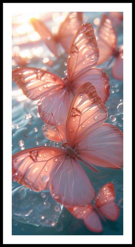 Plakat 50x100cm Świetliste Motyle na Arena.pl