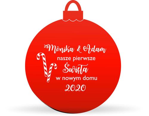 Bombka z imieniem imię srebrna złota napis grawer na Arena.pl