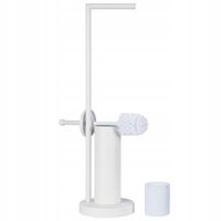 STOJAK uchwyt NA PAPIER TOALETOWY ze szczotką do wc elegancki praktyczny