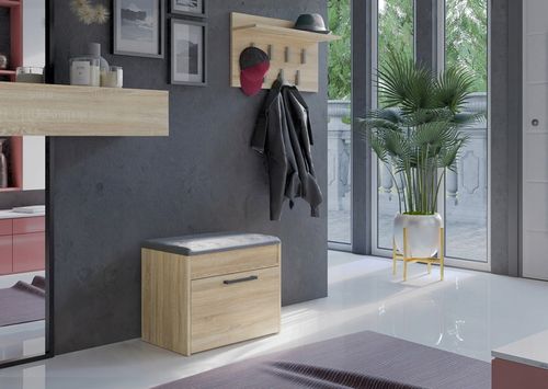 SZAFKA NA BUTY PARMA MINI DĄB SONOMA Z SIEDZISKIEM I SCHOWKIEM na Arena.pl