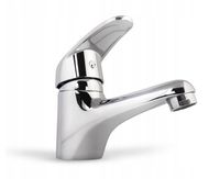 Bateria stojąca umywalkowa kran do umywalki zlewu chromowa niska nablatowa