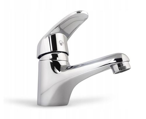 Bateria stojąca umywalkowa kran do umywalki zlewu chromowa niska nablatowa na Arena.pl