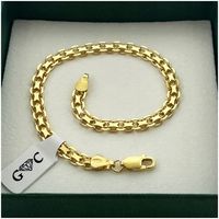 ZŁOTY ŁAŃCUSZEK Z MEDALIKIEM, SREBRO 925/585, DLA CHŁOPCA NA KOMUNIĘ+GRAWER