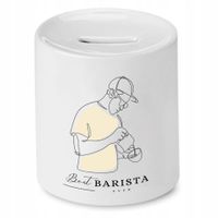 Dla Baristy Prezent Skarbonka Best Barista Z Nadrukiem Ze Zdjęciem