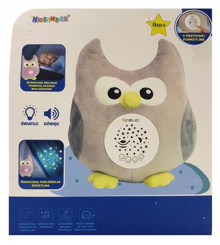 Sowa przytulanka z pozytywka projektorem MIŚ Projektor kołysanki USYPIACZ na Arena.pl
