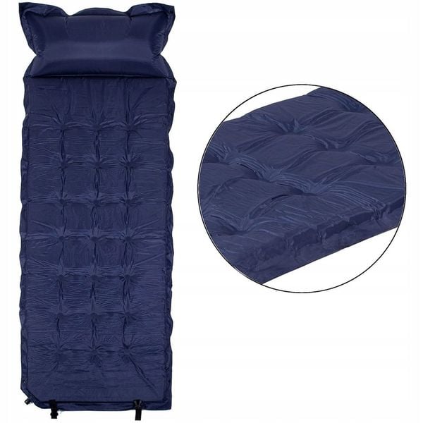 MATA SAMOPOMPUJĄCA TURYSTYCZNA Z PODUSZKĄ 193 cm KARIMATA MATERAC GRUBA zdjęcie 6