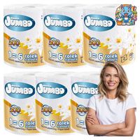 Ręcznik Papierowy Kuchenny Słonik Jumbo 2 Warstwowy 6 sztuk x 300 Listków