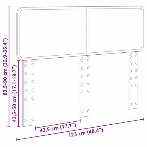 Zagłówek Dąb wędzony 120 cm Materiał drewnopochodny na Arena.pl