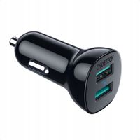 2 x Ładowarka Samochodowa Choetech 36W QC 3.0 Szybkie Ładowanie 2xUSB Czarn