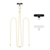 tech-protect c7s rope crossbody strap beige/gold