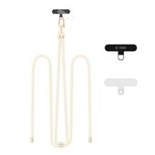 tech-protect c7s rope crossbody strap beige/gold