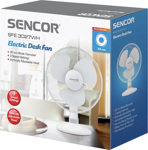 Wentylator biurkowy SENCOR SFE 3027WH-EUE3 Biały na Arena.pl