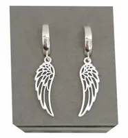 Kolczyki wiszące skrzydła anioła WINGS srebro 925