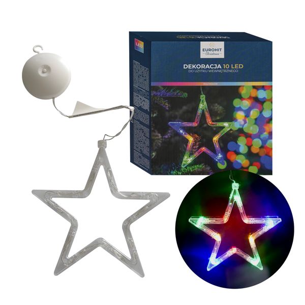 LAMPKI 10 LED NA BATERIE MULTICOLOR GWIAZDA zdjęcie 1
