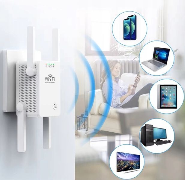 WZMACNIACZ SYGNAŁU WI-FI REPEATER ACCESS POINT AP RJ45 300Mb/s 2,4GHz AK341 zdjęcie 6