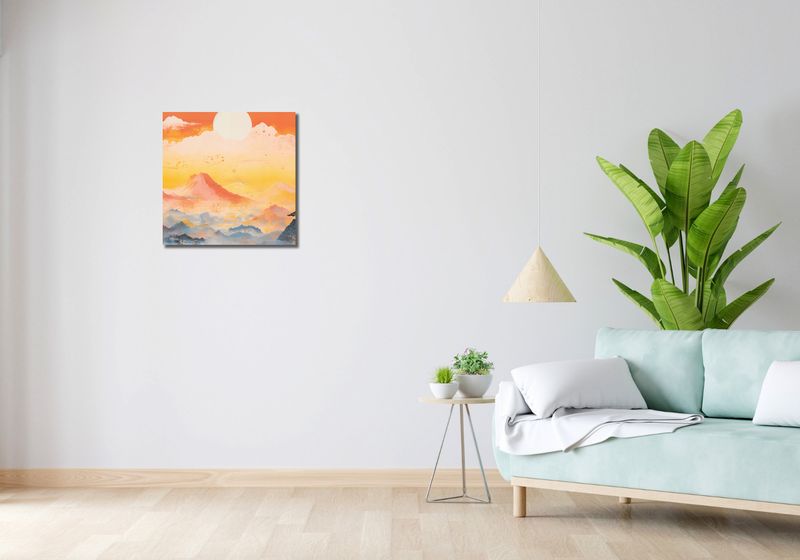 Obraz 50x50cm Świt nad Krainą Ciszych Gór zdjęcie 2