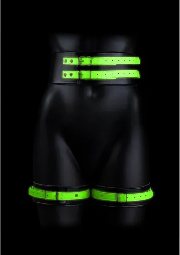 ouch! glow in the dark l/xl - kajdanki na uda z paskiem, fluorescencyjne na Arena.pl