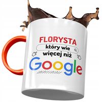 Kubek Pomarańczowy Dla Florysty Który Wie Więcej Z Nadrukiem Ze Zdjęciem