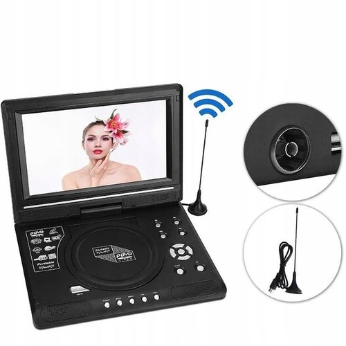 ODTWARZACZ PRZENOŚNY DVD EKRAN SAMOCHODOWY 7,8" INTERFEJS USB na Arena.pl