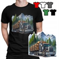 KOSZULKA T-SHIRT MĘSKI WZORY DO WYBORU - TIR CIĘŻARÓWKA AUTA - XS