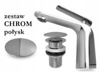 zestaw V bateria umywalkowa + korek CHROM