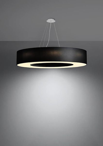 LAMPA wisząca SL.0796 okrągła OPRAWA zwis abażurowy czarny zdjęcie 2