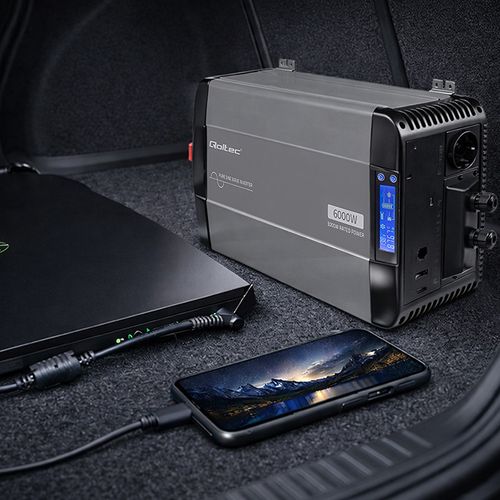 Qoltec przetwornica 12V/230V 3000W sinus na Arena.pl