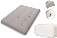 Materac 140x200 Bawełniany - Pascall Futon Comfort Natural - Szary