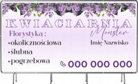 BANER REKLAMOWY siatka mesh 100x50 cm FLORYSTYKA OKOLICZNOŚCIOWA REKLAMA