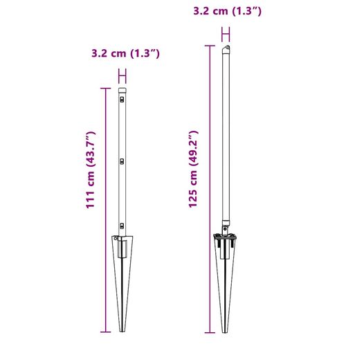 Słupki ogrodzeniowe 13 pcs Zielony Ø32mm 80 cm na Arena.pl