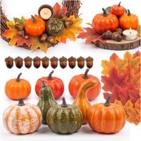 DEKORACJE LIŚCIE DYNIE ŻOŁĘDZIE SZTUCZNE JESIENNE HALLOWEEN ZESTAW 50 SZT