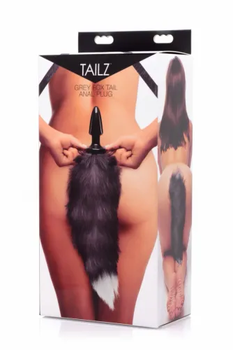 tailz fox tail model black/white - intymna maszyna z futrzanym ogonem na Arena.pl