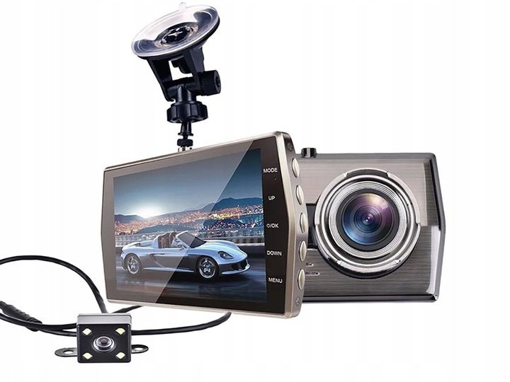 KAMERA SAMOCHODOWA FULL HD Z WYŚWIETLACZEM LCD COFANIA WIDEOREJESTRATOR zdjęcie 3