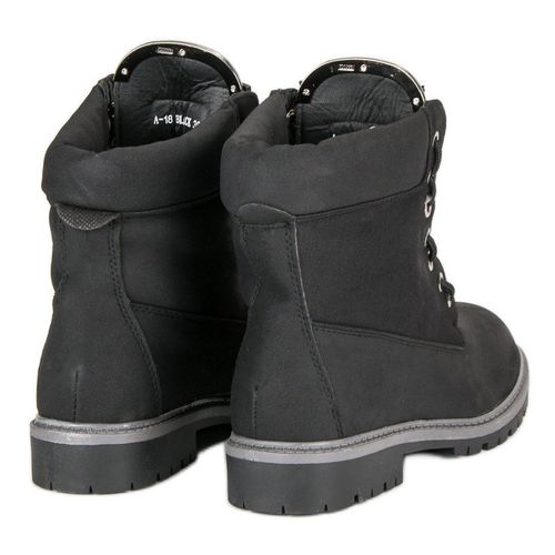 Czarne traperki damskie r.38 na Arena.pl