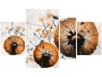 120CM 70 OBRAZ 4 ELEM DMUCHAWCE POMARAŃCZACH ŚCIENNY