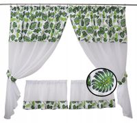 Firana kuchenna komplet zazdrostka monstera
