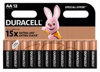 12x Duracell AA LR6 Basic - wydajne baterie alkaiczne