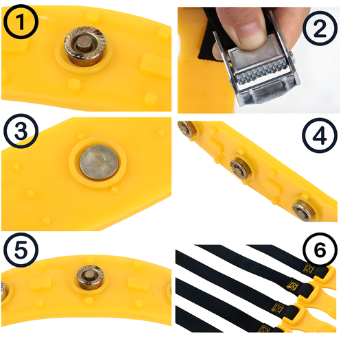 Łańcuchy Śniegowe Uniwersalne Opaski Na Koła Zimowe Antypoślizgowe Komplet na Arena.pl