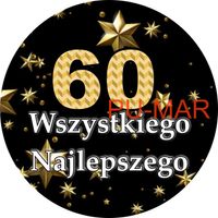 Opłatek na tort Urodziny 40 50 60 Tekst Gratis 20 cm gruby Wzory