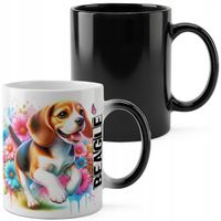 KUBEK MAGICZNY 330ML DRUK - PIES PSY PIESEK RASA BEAGLE