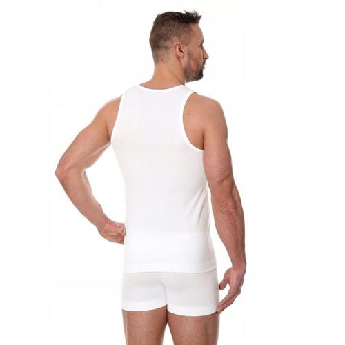 BRUBECK męska PODKOSZULKA na ramiączkach podkoszulek BAWEŁNA BIAŁA na Arena.pl