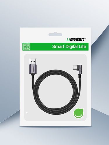 Kątowy kabel USB-C UGREEN 3A Quick Charge 3.0 1m na Arena.pl