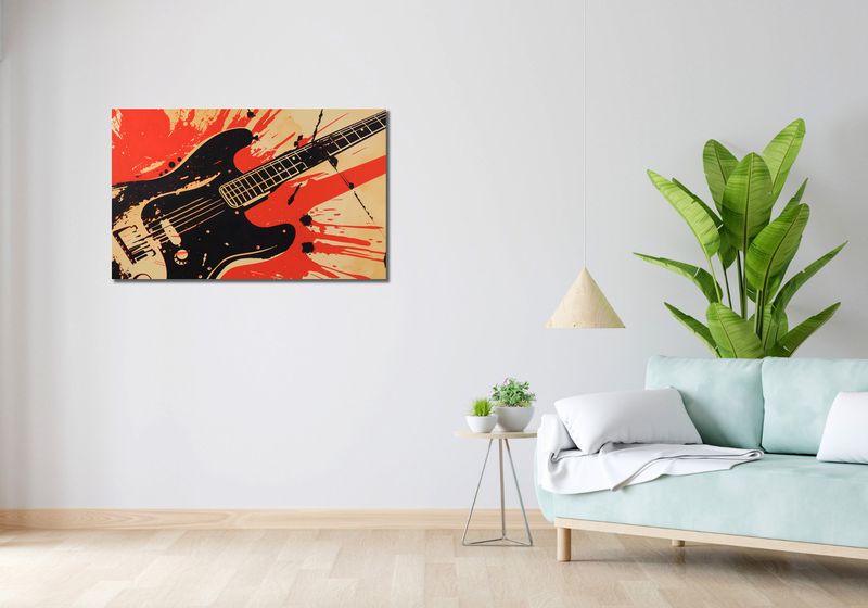 Obraz 100x60cm Gitara Elektryczna zdjęcie 2