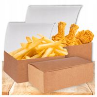 Opakowanie Pudełko Kurczak Duży Ciasto Frytki Papierowe 220x120x75mm 100szt